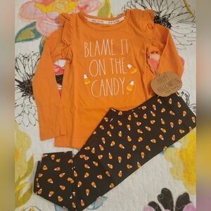 NWT Rae Dunn Girl's 2 Pc Set "Blame It On The Candy"